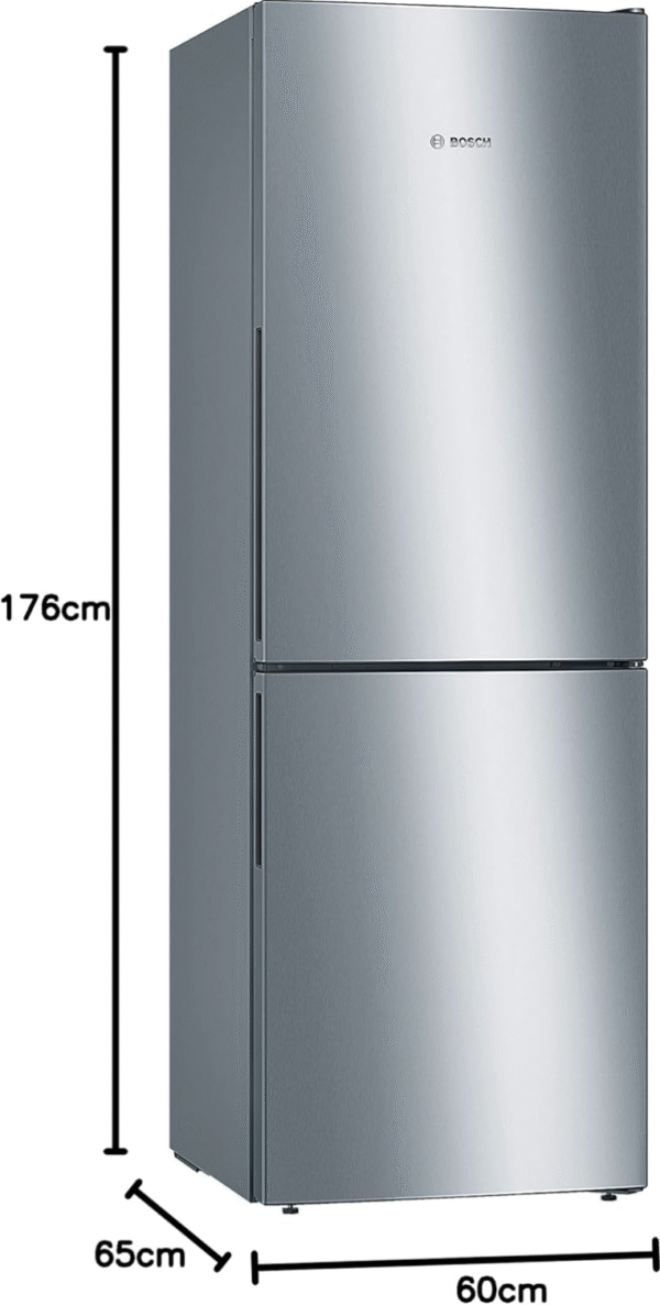 Cuisine-Pro KGV33VLEAS - Réfrigérateur combiné pose libre - Série 4 - 288L - Froid brassé - L 60cm x H 176cm - Inox [Classe énergétique E] – Image 5